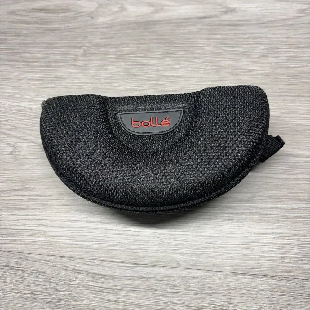 Bolle Sunglasses Case Black Semi-Hard Protective Clamshell with Red Logo